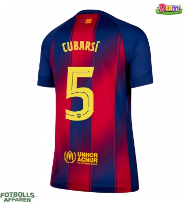 Barcelona Pau Cubarsi #5 Hemmatröja Kvinnor 2025-26 Kortärmad